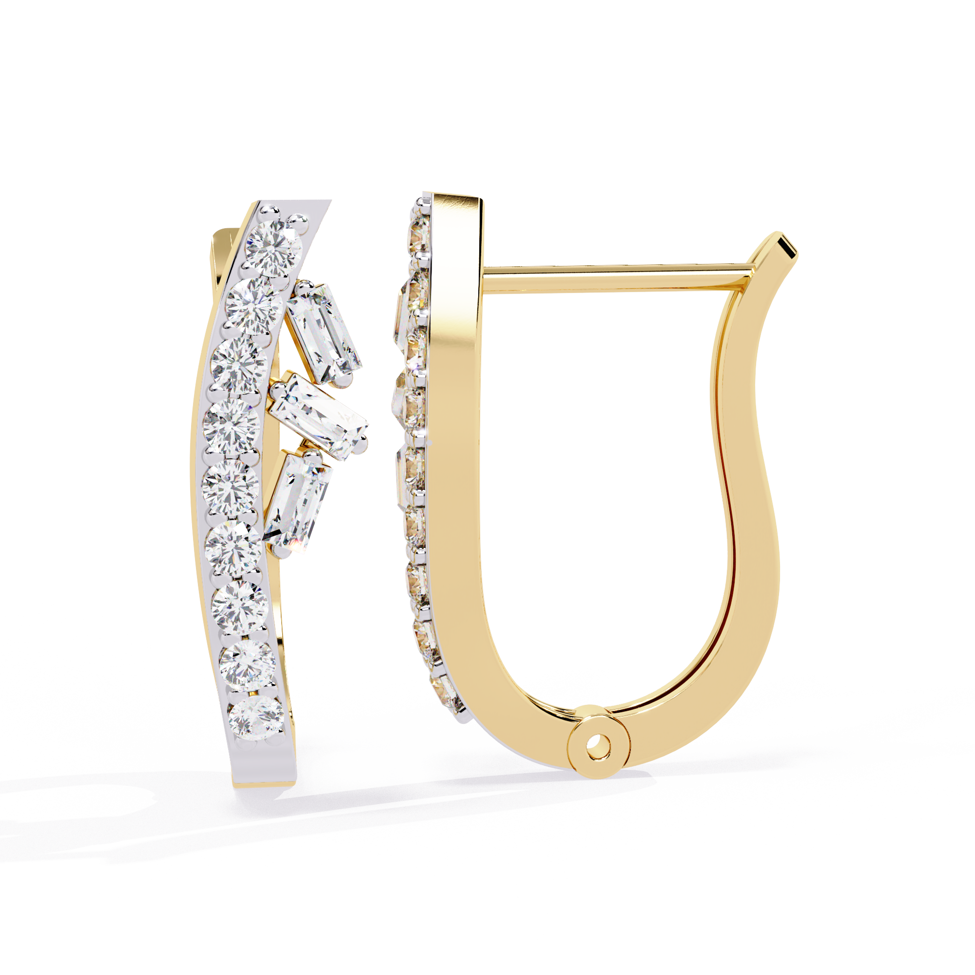 Buy 0.38ct Natural Diamond Hoop Earrings | Solitairekart